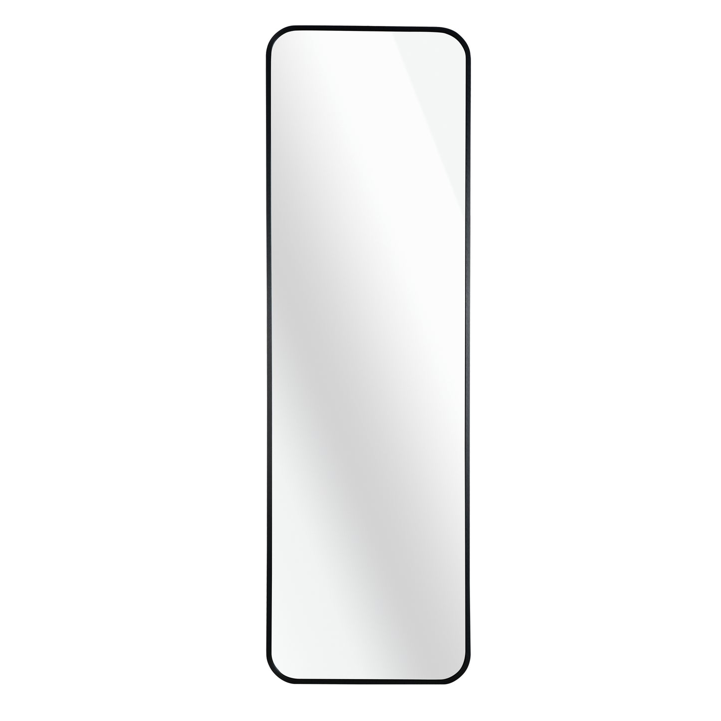 VanityFus 47-in W 14-in H Rectangle Framed Beveled Bathroom Vanity Mirror Wall Mirror (Matte Black)