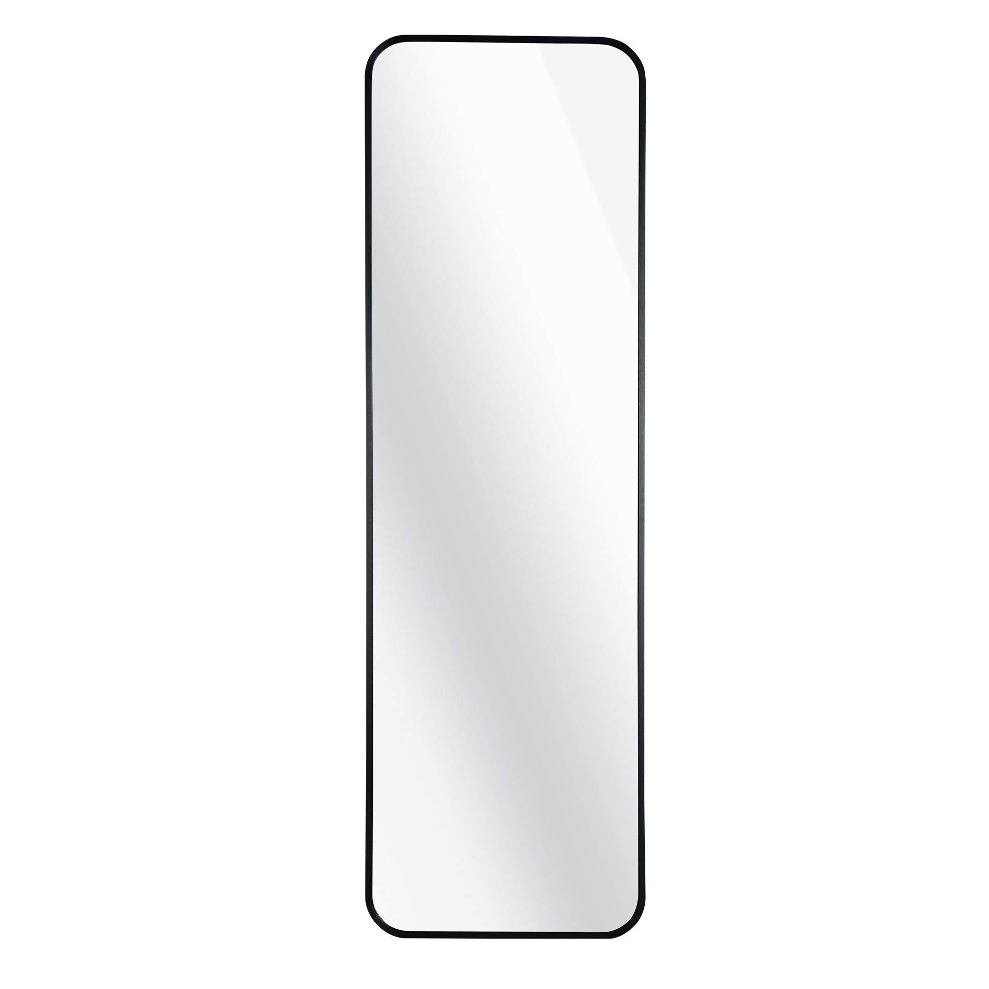 VanityFus 47-in W 14-in H Rectangle Framed Beveled Bathroom Vanity Mirror Wall Mirror (Matte Black)