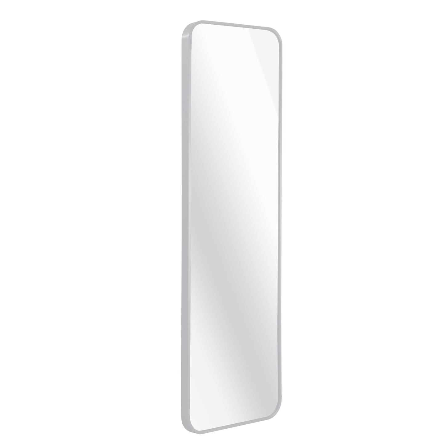 VanityFus 47-in W 14-in H Rectangle Silver Framed Beveled Bathroom Vanity Mirror Wall Mirror