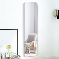 VanityFus 47-in W 14-in H Rectangle Silver Framed Beveled Bathroom Vanity Mirror Wall Mirror