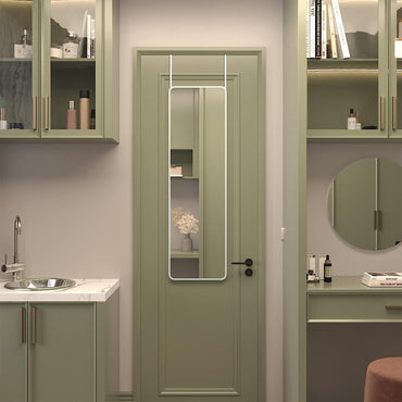 VanityFus 47-in W 14-in H Rectangle Silver Framed Beveled Bathroom Vanity Mirror Wall Mirror