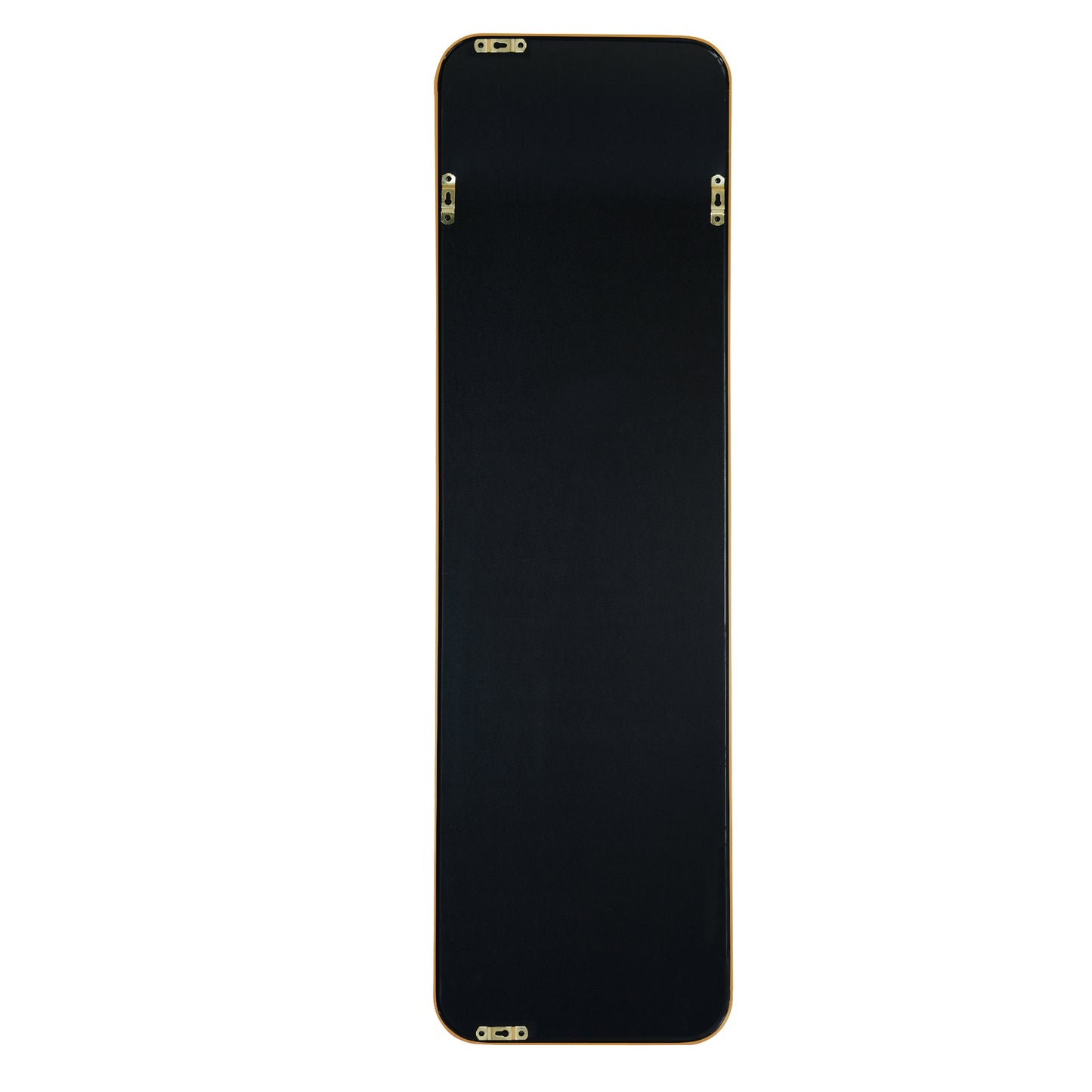 VanityFus 14-in W 47-in H Rectangle Brush Gold Framed Beveled Bathroom Vanity Mirror Wall Mirror