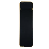 VanityFus 14-in W 47-in H Rectangle Brush Gold Framed Beveled Bathroom Vanity Mirror Wall Mirror
