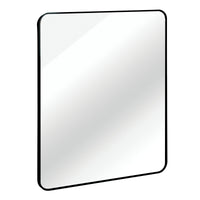 VanityFus 36-in W 30-in H Rectangle Framed Beveled Bathroom Vanity Mirror Wall Mirror (Matte Black)