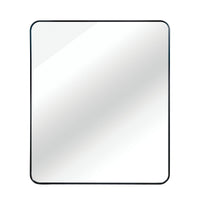VanityFus 36-in W 30-in H Rectangle Framed Beveled Bathroom Vanity Mirror Wall Mirror (Matte Black)