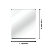 VanityFus 36-in W 30-in H Rectangle Framed Beveled Bathroom Vanity Mirror Wall Mirror (Matte Black)