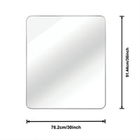 VanityFus 30-in W 36-in H Rectangle Silver Framed Beveled Bathroom Vanity Mirror Wall Mirror