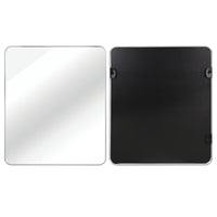 VanityFus 30-in W 36-in H Rectangle Silver Framed Beveled Bathroom Vanity Mirror Wall Mirror