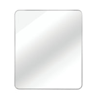 VanityFus 30-in W 36-in H Rectangle Silver Framed Beveled Bathroom Vanity Mirror Wall Mirror