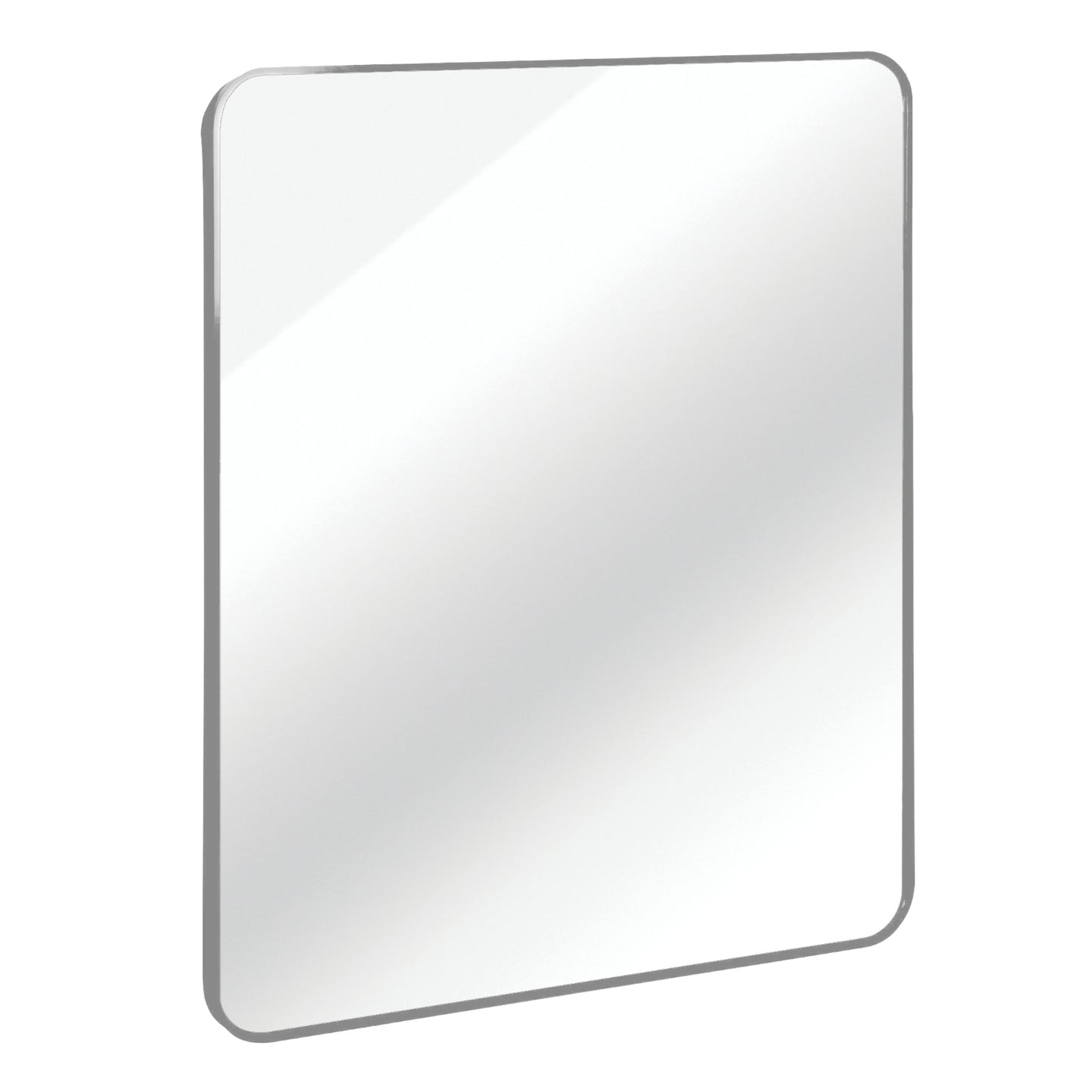 VanityFus 30-in W 36-in H Rectangle Silver Framed Beveled Bathroom Vanity Mirror Wall Mirror