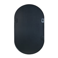 VanityFus 33-in W 20-in H Oval Framed Beveled Bathroom Vanity Mirror Wall Mirror (Matte Black)
