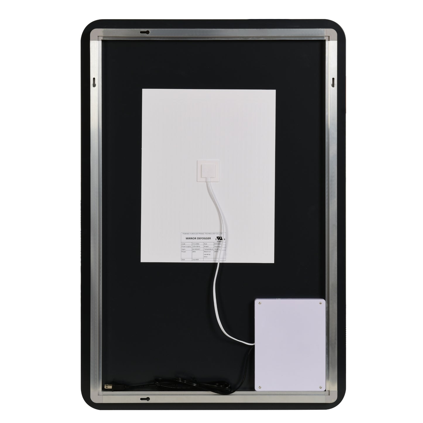 VanityFus 24-in W 36-in H Rectangle Frameless Dimmable LED Lighted Fog Free Bathroom Vanity Mirror