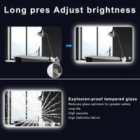 VanityFus 30-in W 40-in H Rectangle Frameless Dimmable LED Lighted Fog Free Bathroom Vanity Mirror
