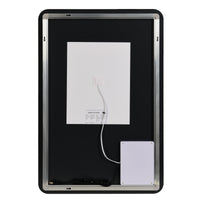 VanityFus 30-in W 40-in H Rectangle Frameless Dimmable LED Lighted Fog Free Bathroom Vanity Mirror
