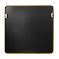 VanityFus 30-in W 30-in H Square Brush Gold Framed Beveled Bathroom Vanity Mirror Wall Mirror
