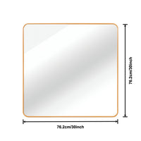 VanityFus 30-in W 30-in H Square Brush Gold Framed Beveled Bathroom Vanity Mirror Wall Mirror