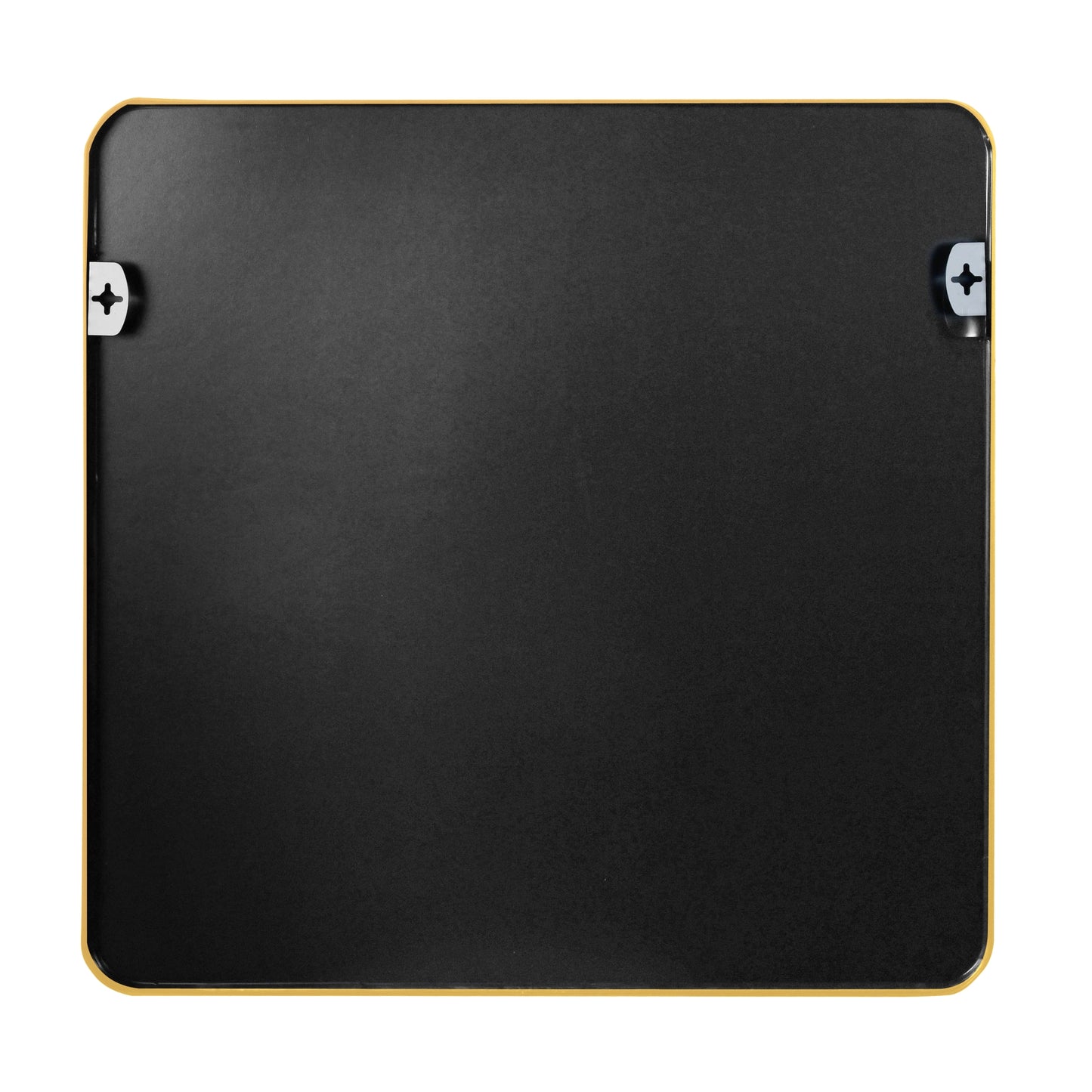 VanityFus 36-in W 36-in H Rectangle Brush Gold Framed Beveled Bathroom Vanity Mirror Wall Mirror