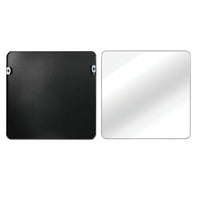 VanityFus 36-in W 36-in H Square Silver Framed Beveled Bathroom Vanity Mirror Wall Mirror