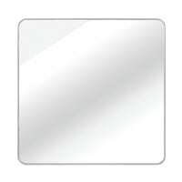 VanityFus 36-in W 36-in H Square Silver Framed Beveled Bathroom Vanity Mirror Wall Mirror