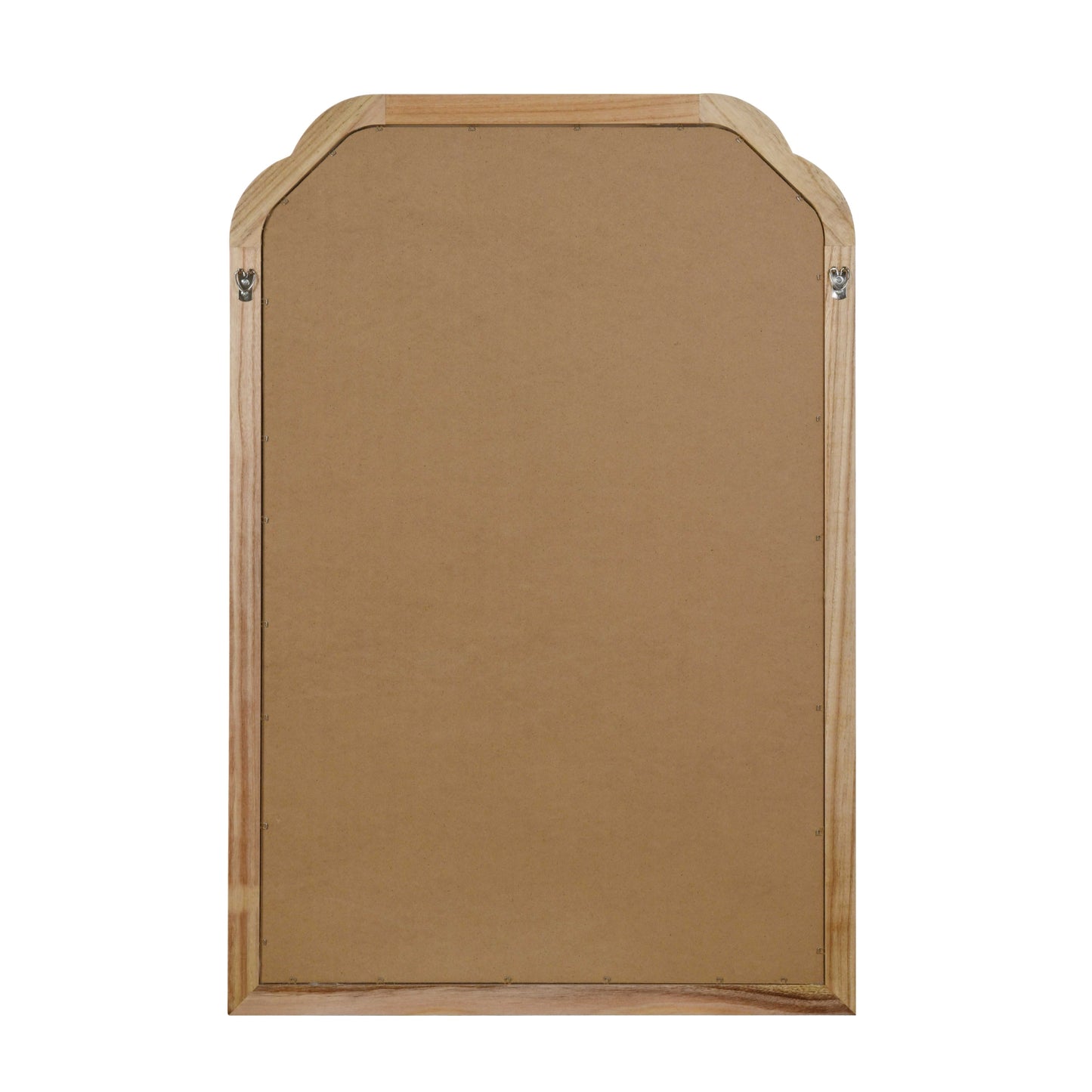 VanityFus 30-in W 20-in H Arch Natural Wood Framed Beveled Bathroom Vanity Mirror Wall Mirror