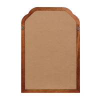 VanityFus 30-in W 20-in H Arch Yellowish-Brown Framed Beveled Bathroom Vanity Mirror Wall Mirror