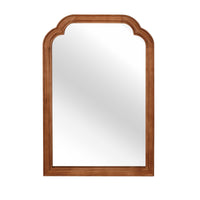 VanityFus 30-in W 20-in H Arch Yellowish-Brown Framed Beveled Bathroom Vanity Mirror Wall Mirror