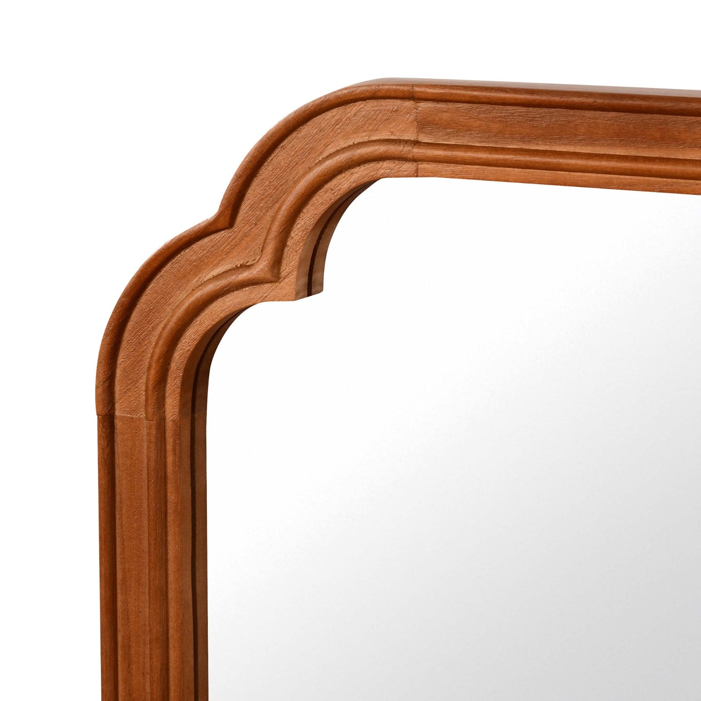 VanityFus 30-in W 20-in H Oval Yellowish-Brown Framed Beveled Bathroom Vanity Mirror Wall Mirror