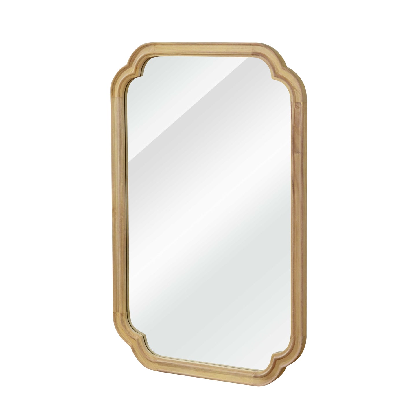 VanityFus 36-in W 24-in H Oval Yellowish-Brown Framed Beveled Bathroom Vanity Mirror Wall Mirror