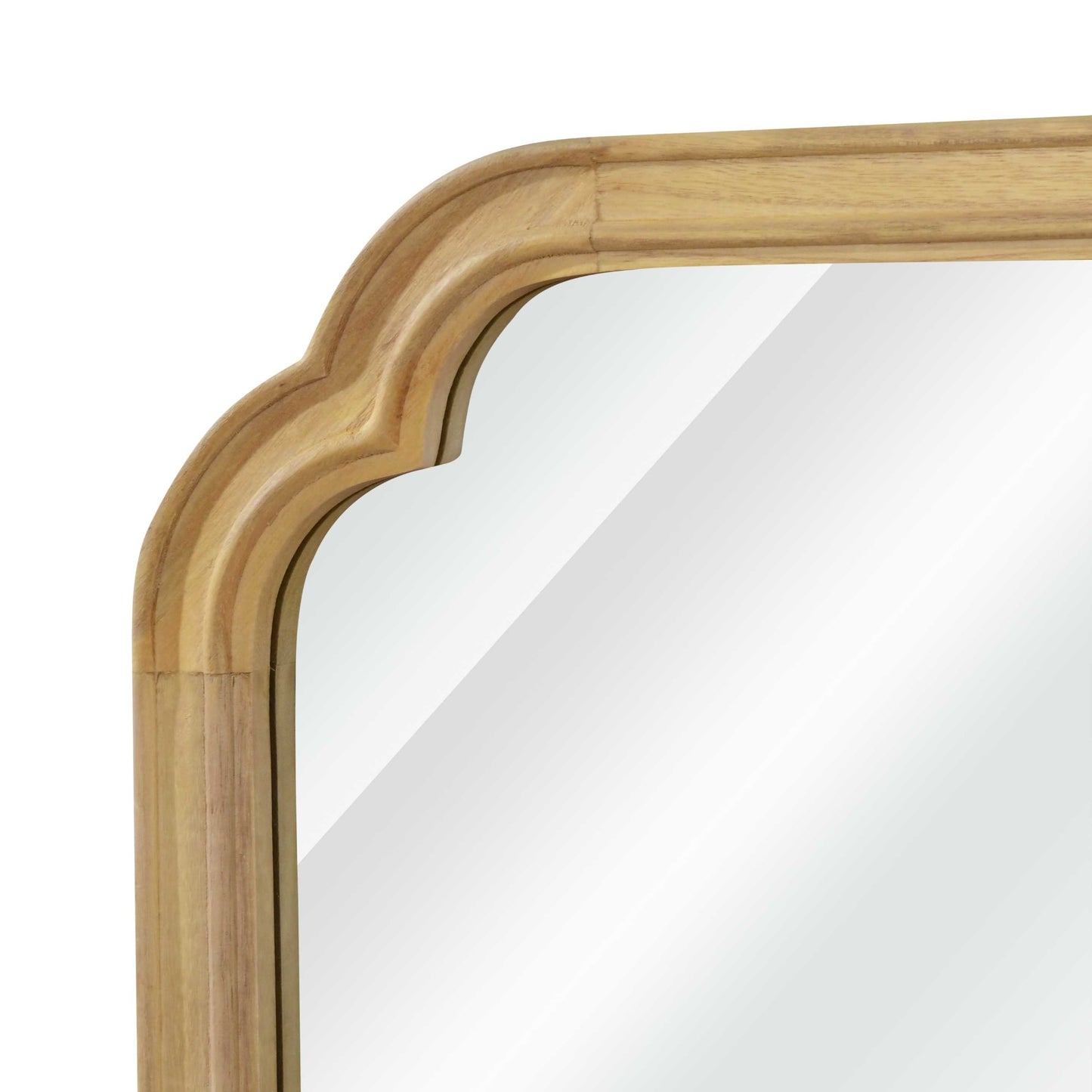 VanityFus 36-in W 24-in H Oval Yellowish-Brown Framed Beveled Bathroom Vanity Mirror Wall Mirror