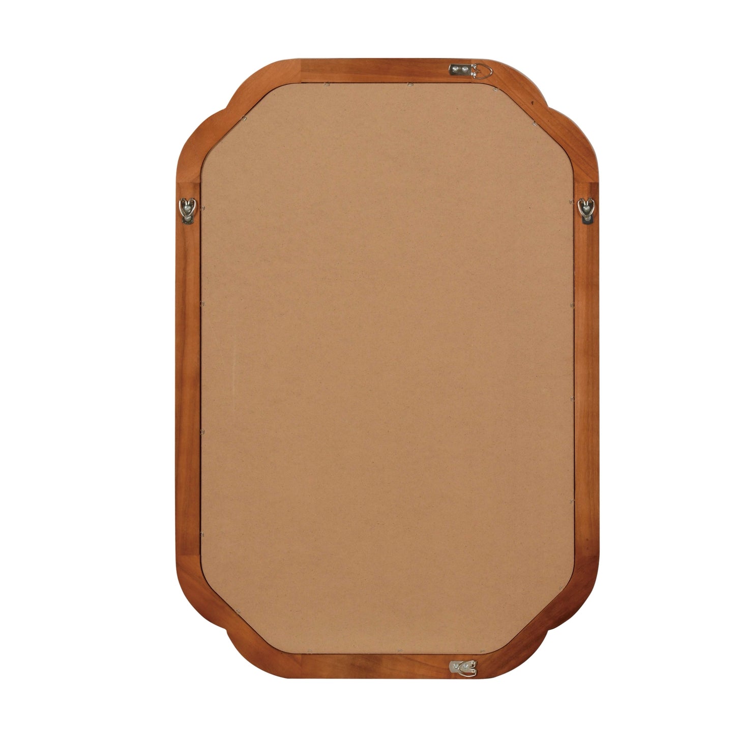 VanityFus 36-in W 24-in H Oval Natural Wood Framed Beveled Bathroom Vanity Mirror Wall Mirror