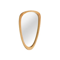VanityFus 30-in W 20-in H Irregular Oak Framed Beveled Bathroom Vanity Mirror Wall Mirror