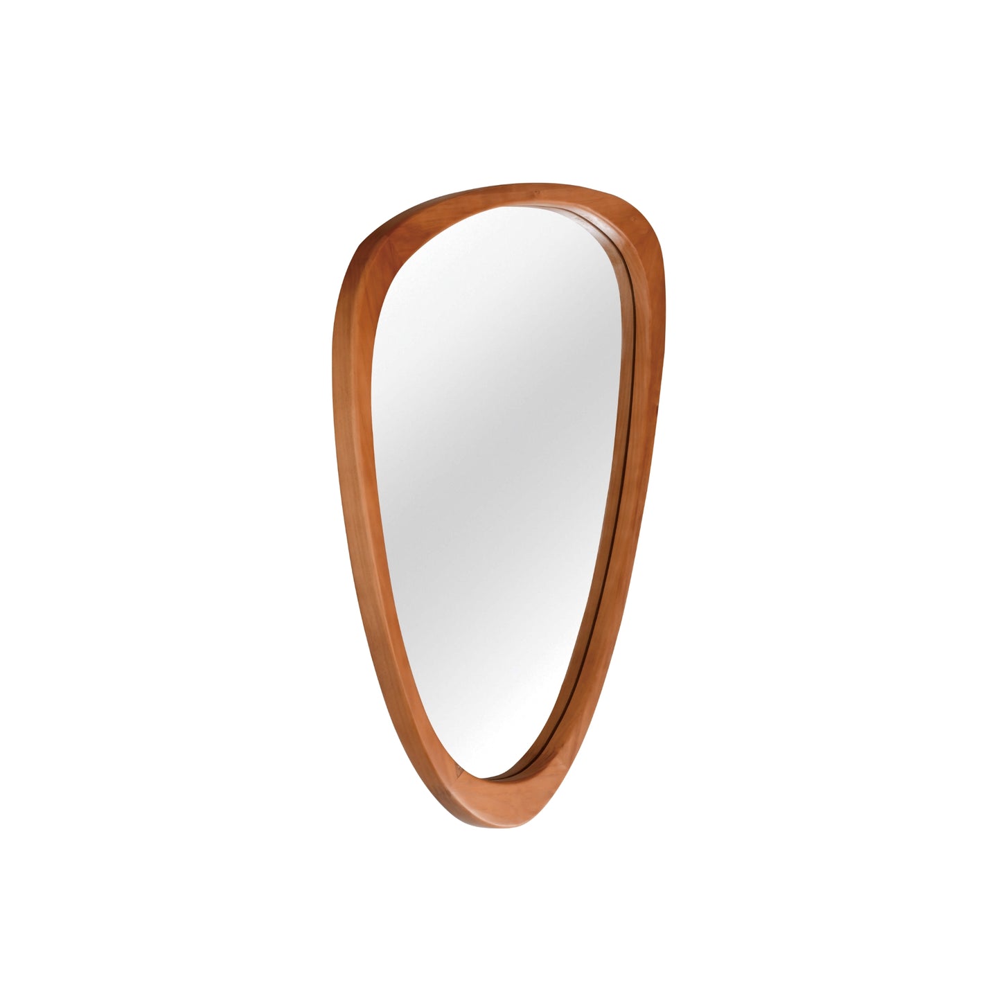VanityFus 30-in W 20-in H Irregular Yellowish-Brown Framed Beveled Bathroom Vanity Mirror Wall Mirror