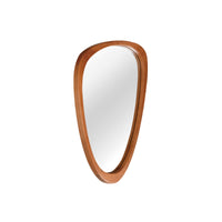 VanityFus 30-in W 20-in H Irregular Yellowish-Brown Framed Beveled Bathroom Vanity Mirror Wall Mirror