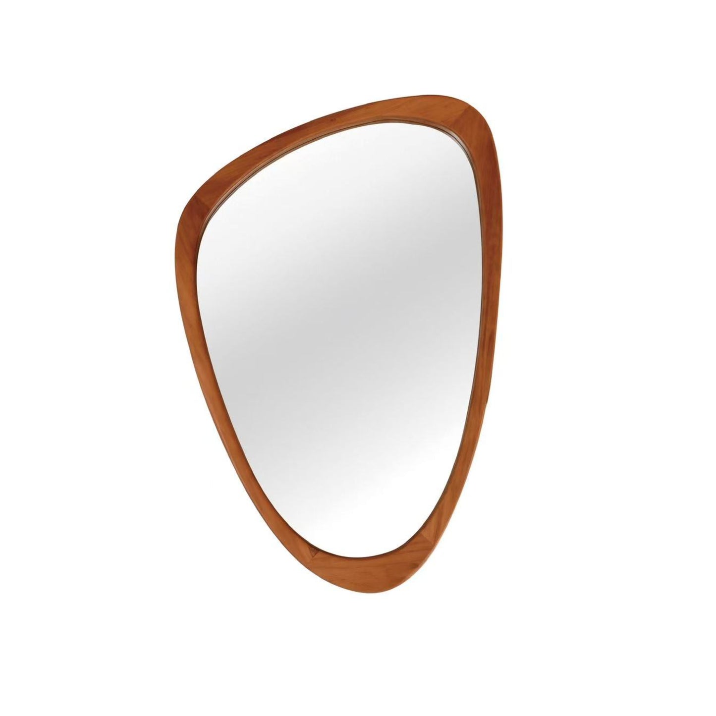 VanityFus 30-in W 20-in H Irregular Yellowish-Brown Framed Beveled Bathroom Vanity Mirror Wall Mirror