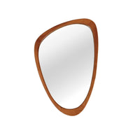 VanityFus 30-in W 20-in H Irregular Yellowish-Brown Framed Beveled Bathroom Vanity Mirror Wall Mirror