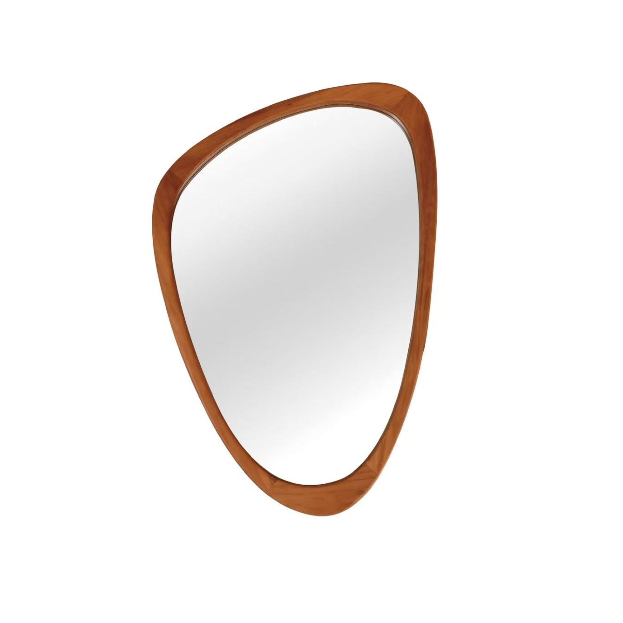 VanityFus 30-in W 20-in H Irregular Yellowish-Brown Framed Beveled Bathroom Vanity Mirror Wall Mirror