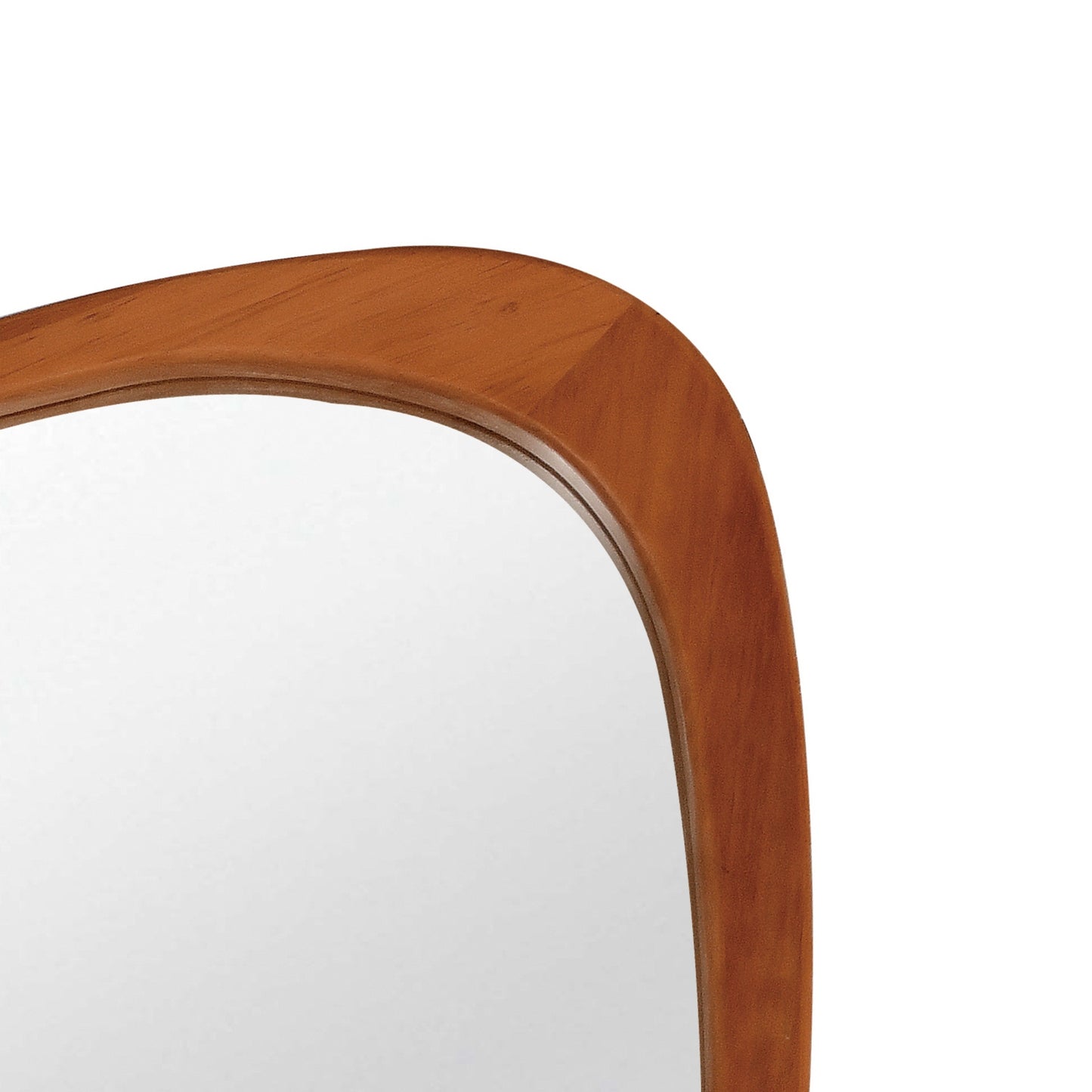 VanityFus 30-in W 20-in H Irregular Yellowish-Brown Framed Beveled Bathroom Vanity Mirror Wall Mirror