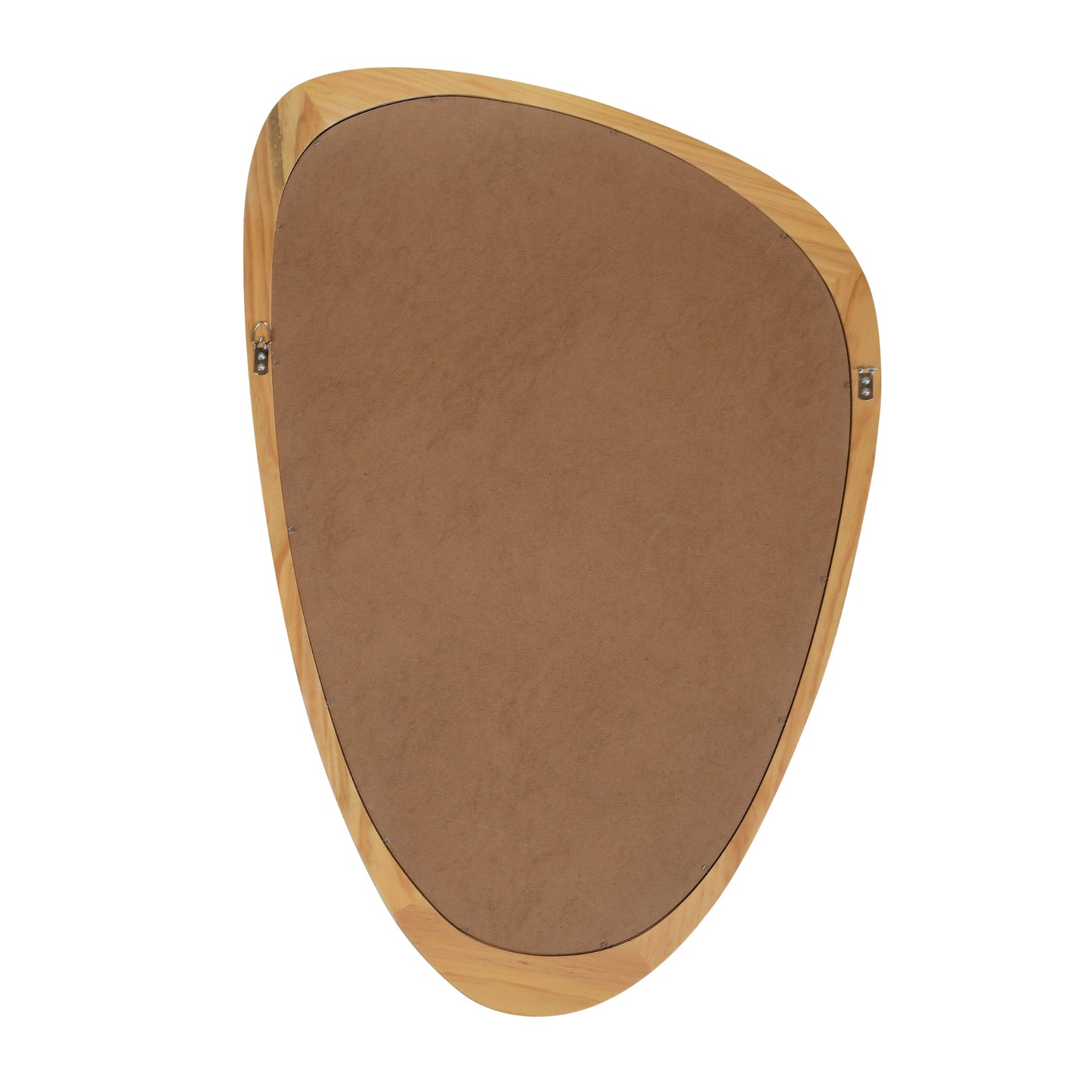VanityFus 36-in W 24-in H Irregular Oak Framed Beveled Bathroom Vanity Mirror Wall Mirror