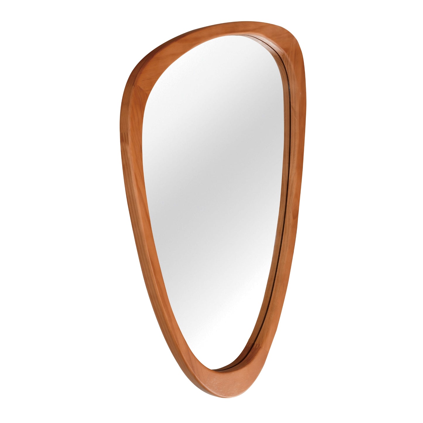 VanityFus 36-in W 24-in H Irregular Yellowish-Brown Framed Beveled Bathroom Vanity Mirror Wall Mirror
