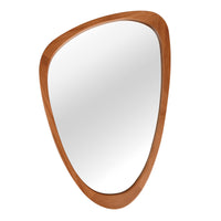 VanityFus 36-in W 24-in H Irregular Yellowish-Brown Framed Beveled Bathroom Vanity Mirror Wall Mirror