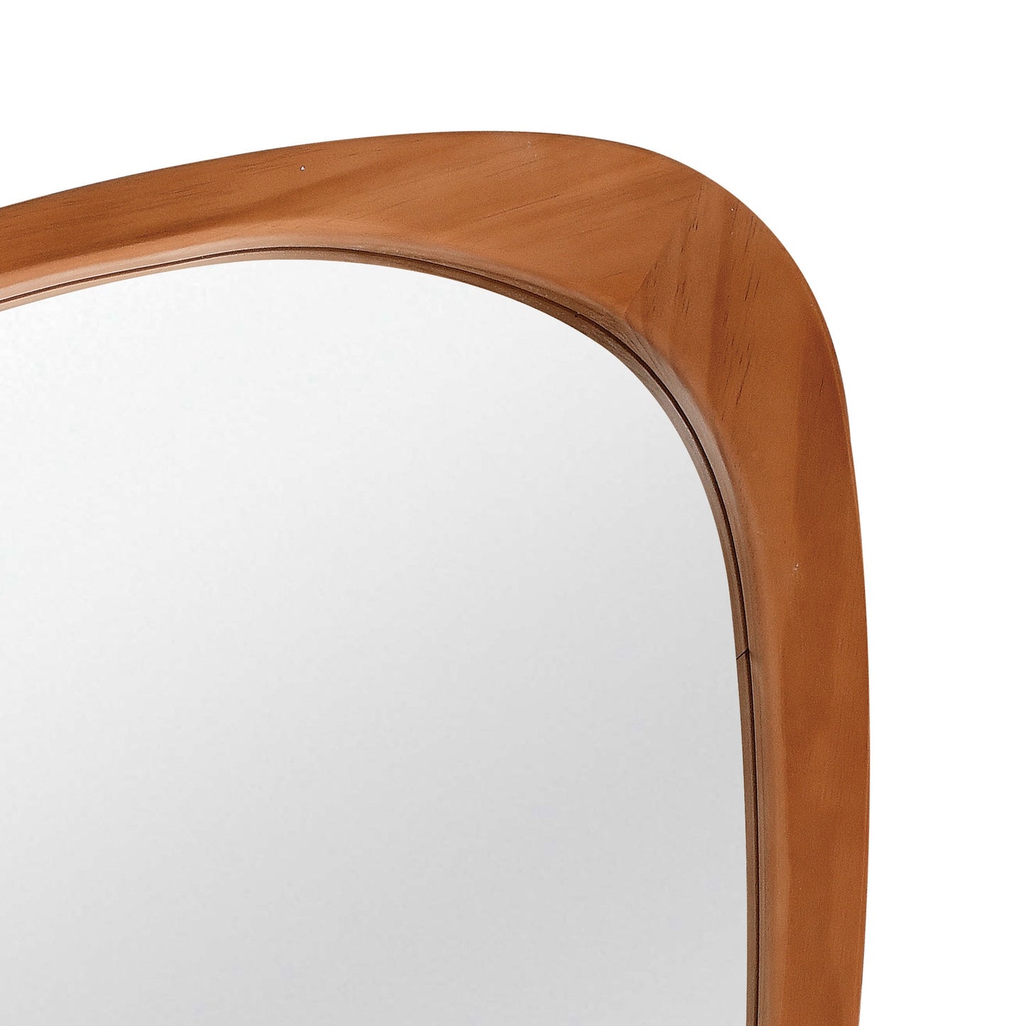 VanityFus 36-in W 24-in H Irregular Yellowish-Brown Framed Beveled Bathroom Vanity Mirror Wall Mirror