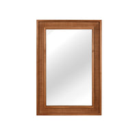 VanityFus 30-in W 20-in H Rectangle Yellowish-Brown Framed Bathroom Vanity Mirror Wall Mirror