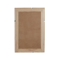 VanityFus 36-in W 24-in H Rectangle Natural Wood Framed Bathroom Vanity Mirror Wall Mirror