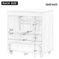 VanityFus 28.6-in Wood Bathroom Vanity Single Sink Combo with Ceramic Top Undermount 2 doors 1 drawer Adjustable Shelves