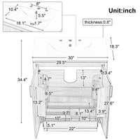 VanityFus 28.6-in Wood Bathroom Vanity Single Sink Combo with Ceramic Top Undermount 2 doors 1 drawer Adjustable Shelves