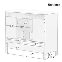 VanityFus 28.6-in Black Bathroom Vanity Single Sink Combo Undermount with Ceramic Top 2 doors 2 drawers