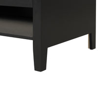 VanityFus 28.6-in Black Bathroom Vanity Single Sink Combo Undermount with Ceramic Top 2 doors 2 drawers