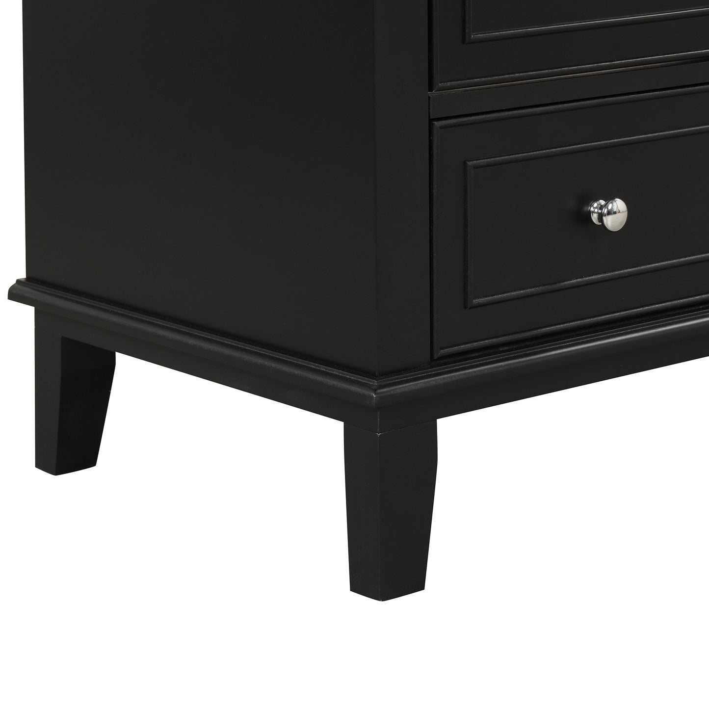 VanityFus 28.6-in Black Bathroom Vanity Single Sink Combo with Ceramic Top Undermount 2 doors 1 drawer Adjustable Shelves
