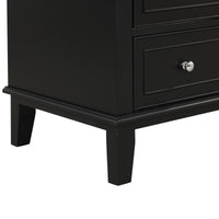 VanityFus 28.6-in Black Bathroom Vanity Single Sink Combo with Ceramic Top Undermount 2 doors 1 drawer Adjustable Shelves