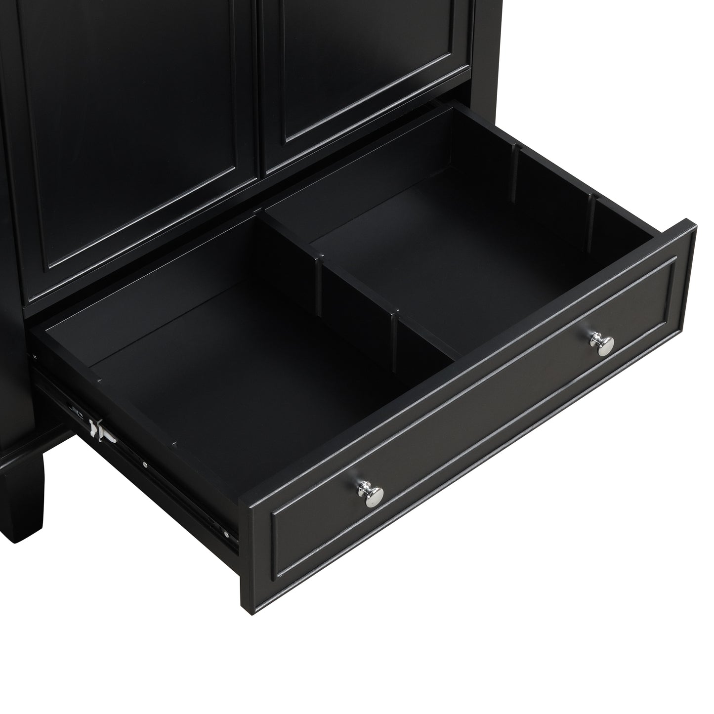 VanityFus 28.6-in Black Bathroom Vanity Single Sink Combo with Ceramic Top Undermount 2 doors 1 drawer Adjustable Shelves